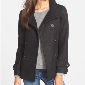 Thread & Supply Double-Breasted Short Peacoat